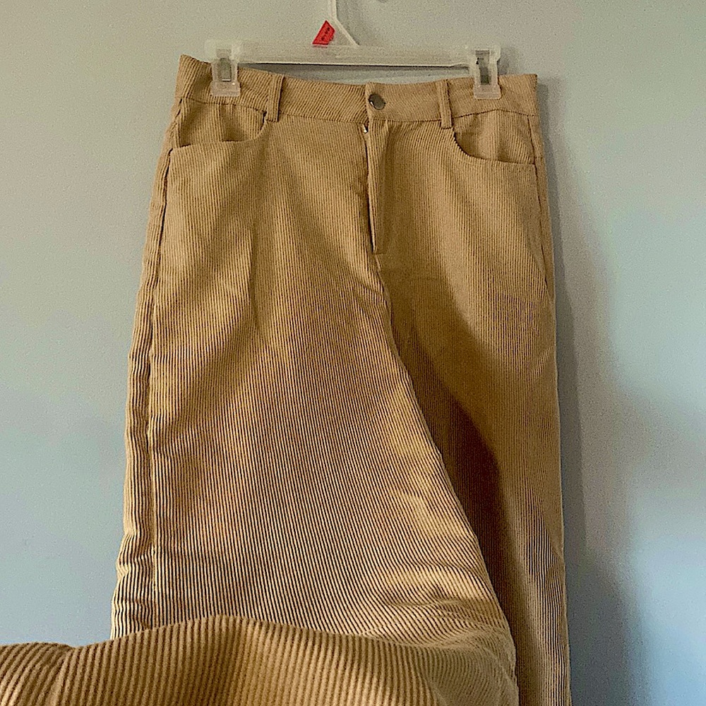 Beige corduroy casual vintage Y2K